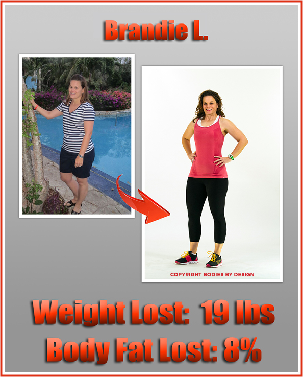 Pflugerville personal training client, Brandie, posing confidently in her pink tank top.