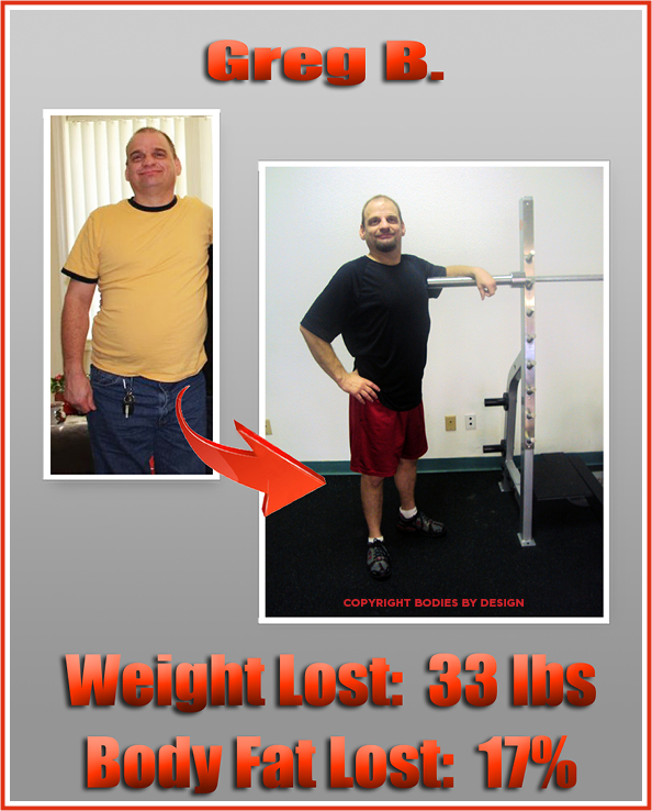 Pflugerville personal training client, Greg, standing at a barbell with a black shirt and red shorts.